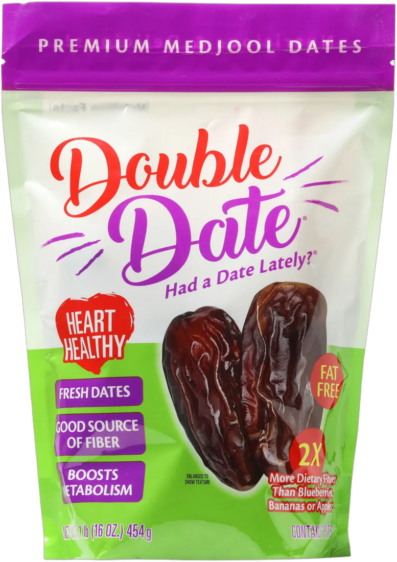 Double Date Premium Medjool Dates 1 lb stand-up pouch